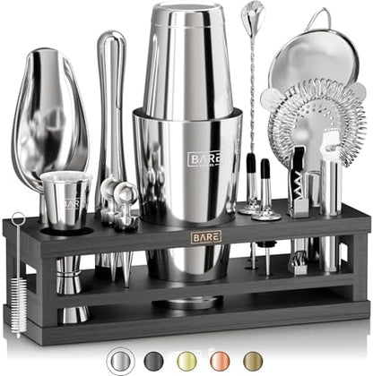 BARE BARREL® Mixology Bartender Kit Bar Set | 16-Piece Cocktail Shaker