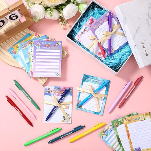 Yeaqee 12 Sets Back to School Teacher Gifts Bulk Teacher Notepads and