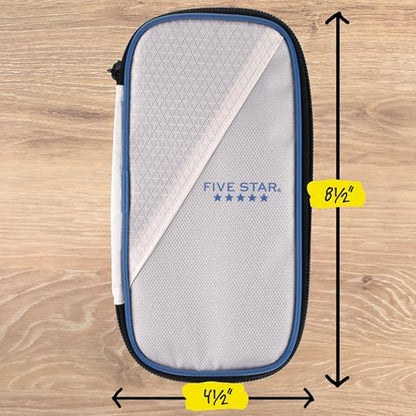 Five Star Pencil Pouch Zipper High-Capacity Storage Organizer Case for