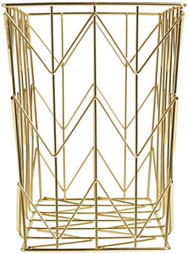 U Brands Hanging File Desk Organizer, Wire Metal, Gold Finish, 8.5" x