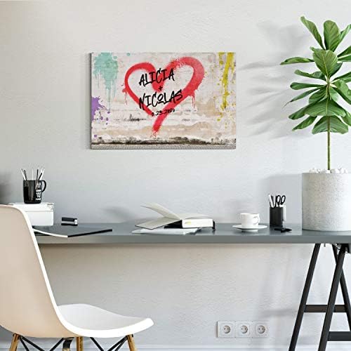 Renditions Gallery Graffiti Wall Personalized with Couple Names &