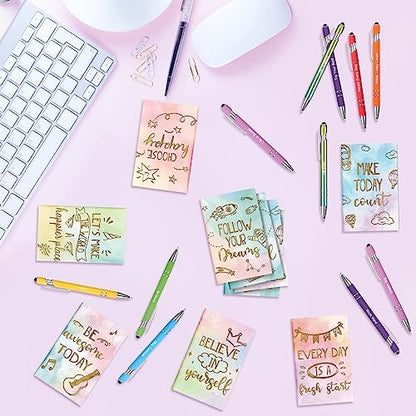 Funrous 32 Pcs Mini Notebooks with Pens Adults Party Favors,Watercolor