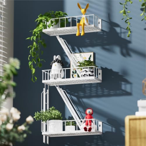 Fire Escape Shelf- New York Industrial Metal Shelf with Decorative