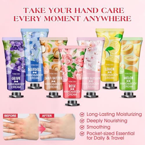 VISCOO 7 Pack Hand Cream Gifts Set for Women, Teacher Appreciation