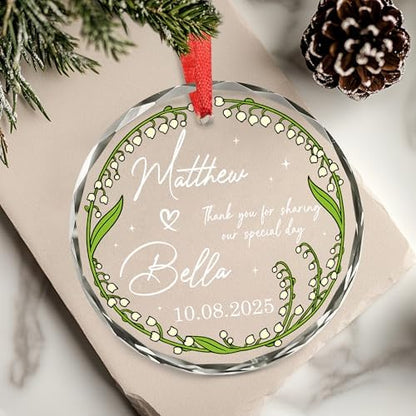 BSQUIELE Personalized Wedding Favor Ornaments for Guests - Promotional