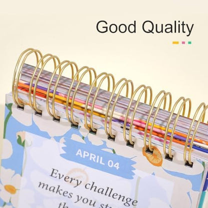 Motivational Desk Calendar Office Home Decor for Women, Daily Flip