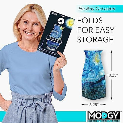 MODGY Collapsible and Expandable Plastic Flower Vase, Unbreakable