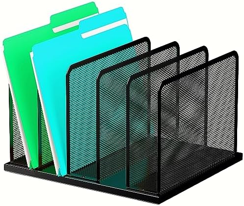 Kuntine.B Desk File Organizer Upright Mesh Desktop Organizer File