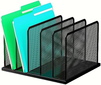 Kuntine.B Desk File Organizer Upright Mesh Desktop Organizer File