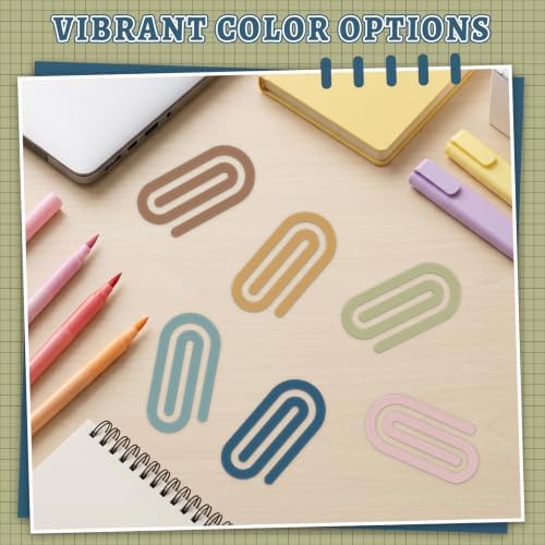12Pcs 4 Inch Jumbo Acrylic Bookmark Clips with Storage Box, Colorful