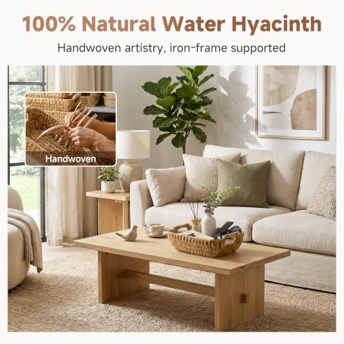 StorageWorks Wicker Baskets for Shelves, Hyacinth Storage Baskets