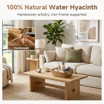 StorageWorks Wicker Baskets for Shelves, Hyacinth Storage Baskets
