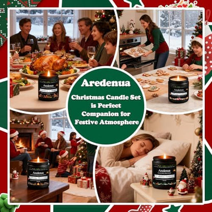 Christmas Candles Set, 4 Pack Winter Candle for Home Scented, 28 oz