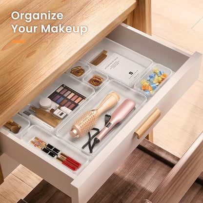 A-LuGei 【Military Grade】 Drawer Organizer for Vanity Bathroom Makeup