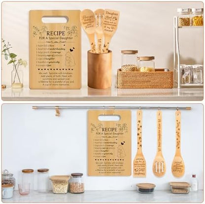 Daughter Gifts from Mom, Daughter Birthday Gifts Cutting Board Set