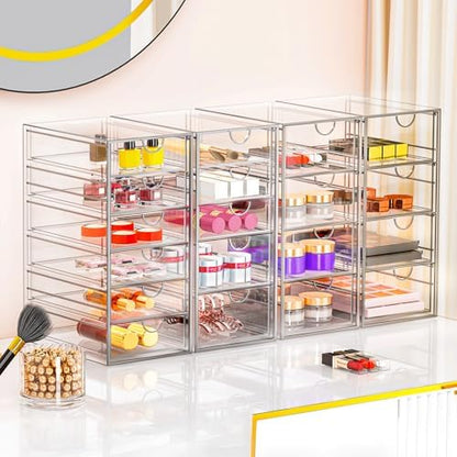 YFXCVSL Acrylic Makeup Organizer with 19 Drawers,Storage Drawer