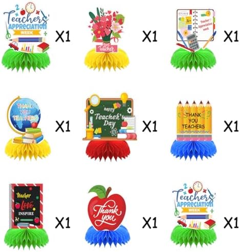 Teacher Appreciation Week Table Decorations Honeycomb Centerpieces