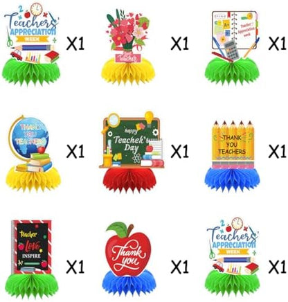Teacher Appreciation Week Table Decorations Honeycomb Centerpieces