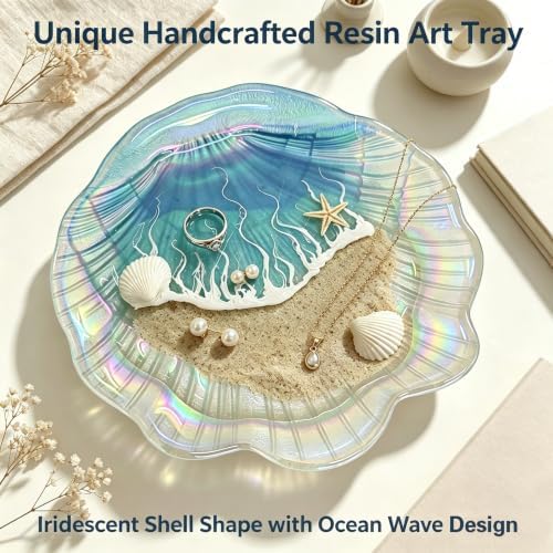 Kaelum Teacher Appreciation Gifts for Women, Ocean Shell Resin Jewelry
