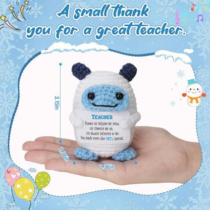 Teacher Appreciation Gifts for Women and Men, Crochet Thank You