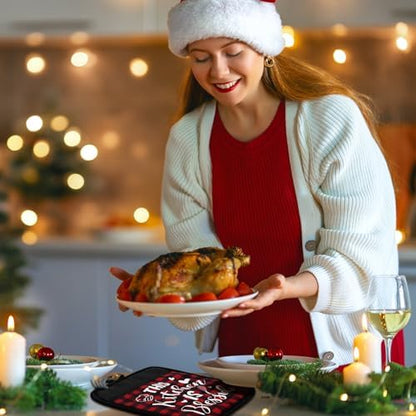 Bencailor 8 Pcs Christmas Pot Holders for Kitchen Hot Pad with Pocket