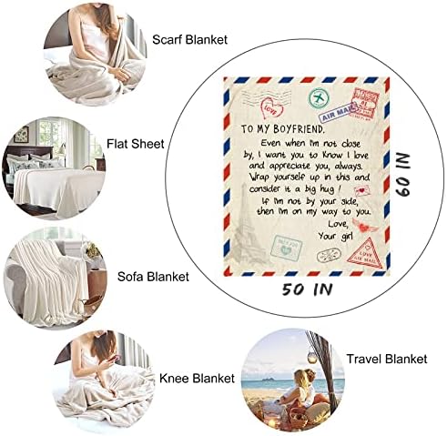 Gifts for Boyfriend - Boyfriend Gift from Girlfriend Blanket 60"x50"