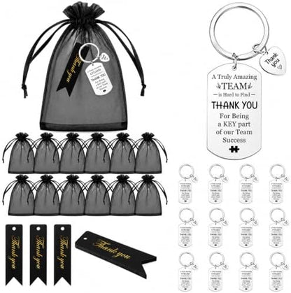 12 Pcs Team Appreciation Gifts Bulk for Coworker Staff Keychains