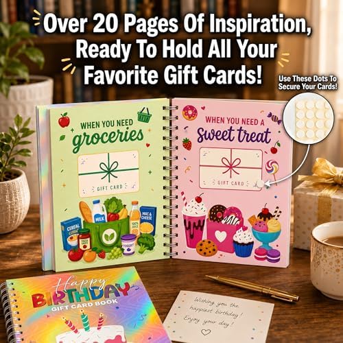 Birthday Gift Card Book, Birthday Gifts for Women Men Best Friend
