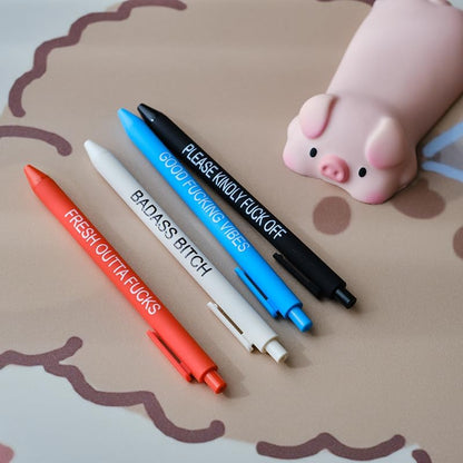 Cityhermit 11Pcs Funny Adult Ballpoint Pen Set, Premium Days of The