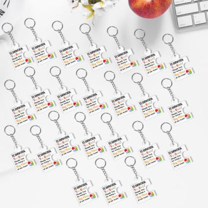 Team Appreciation Gifts Bulk Thank You Keychains for Coworkers
