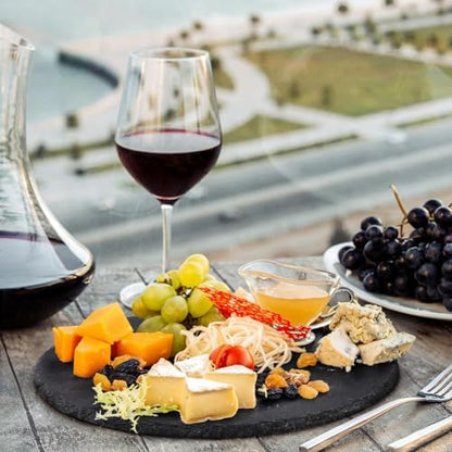 11 In Slate Cheese Boards, 4 PCS Natural Stone Charcuterie Platters