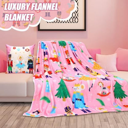 Geyoga 10 Pcs Pink Nutcracker Ballet Gifts Set Blanket Mug Socks
