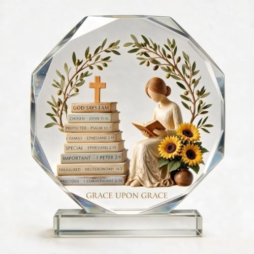 Christian Gifts for Women Birthday 5 Inch Bible Verse Desk Decor