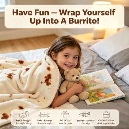 SeaRoomy Burrito Tortilla Blanket, Funny Food Throw Blanket, Round