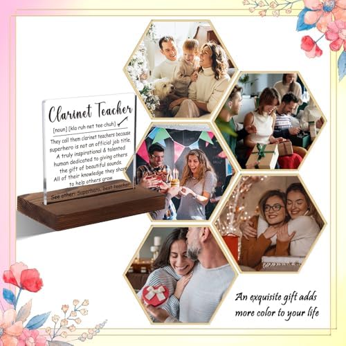 Clarinet Teacher Gift, Music Instructor Appreciation Plaque for