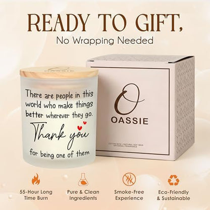 OASSIE Christmas Thank You Gifts for Women - Vanilla Lavender Candle