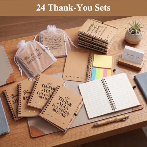 72 Pcs 24 Sets Employee Teacher Appreciation Gifts Bulk for Coworker