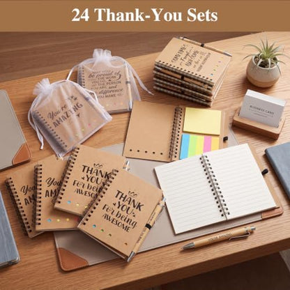 72 Pcs 24 Sets Employee Teacher Appreciation Gifts Bulk for Coworker