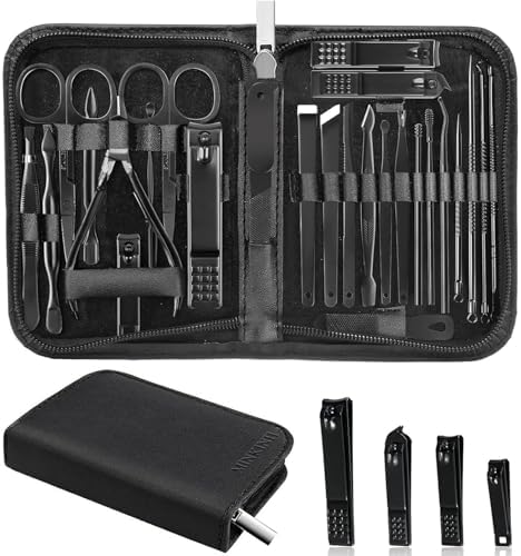 MINKINH Nail Clippers Set Manicure Pedicure Kit, 26-Piece Stainless