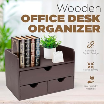 Besti Wooden Office Desk Organizer - Organizing Tool for Desktop