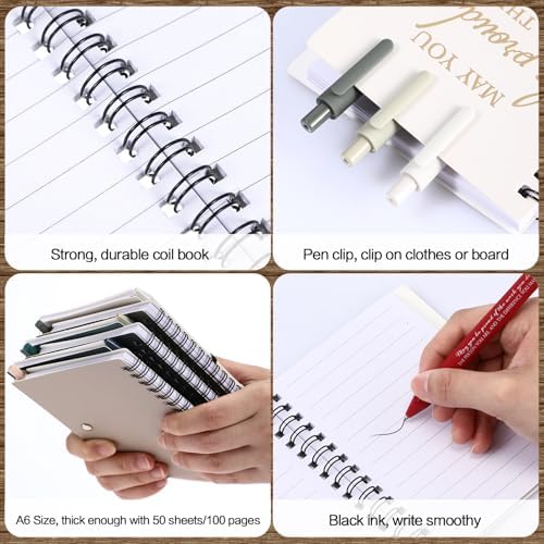 Honoson 10 Sets/20 Pcs Employee Notebook Pen Gifts, Bright Color