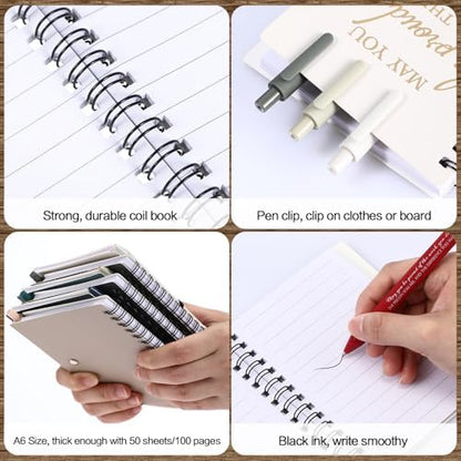 Honoson 10 Sets/20 Pcs Employee Notebook Pen Gifts, Bright Color