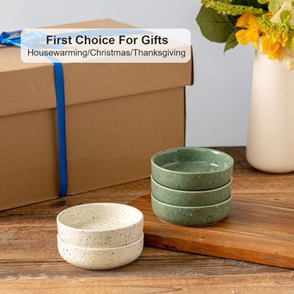 Dipping Bowls Set of 4, 2462°F High-Fired Ceramic Small Bowls for