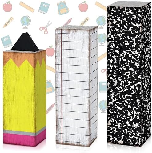 GlikCeil 3 Pcs Back to School Table Decoration Composition Notebook