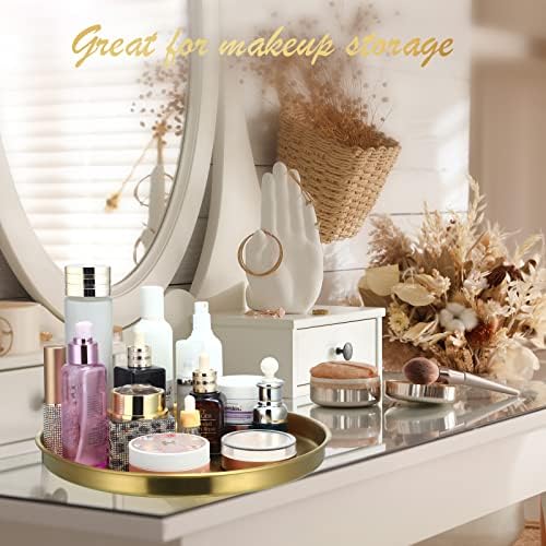 Thenshop 3 Pcs 12 Inch Gold Serving Tray Decorative