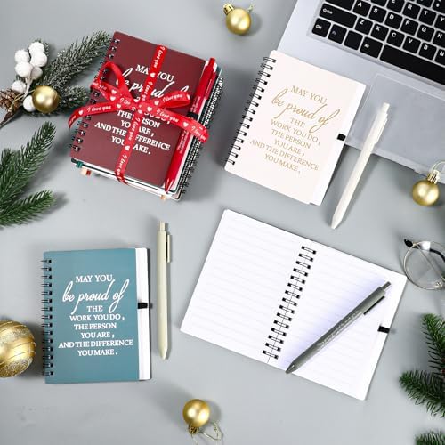Honoson 10 Sets/20 Pcs Employee Notebook Pen Gifts, Bright Color