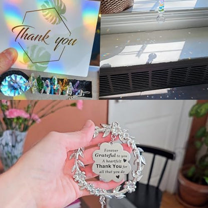 Thank You Gifts for Women, Sun Catcher Gift with Engraved Thank You