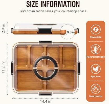 Renmxj Charcuterie Board with Lid, Carbonized Bamboo, Knives Set and