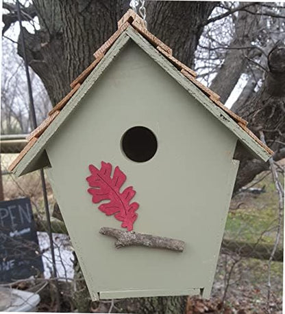 Cabin Bird House - Sage