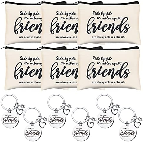 Kolewo4ever 12pc Friend Appreciation Gift Set: 6 Cosmetic Bags & 6